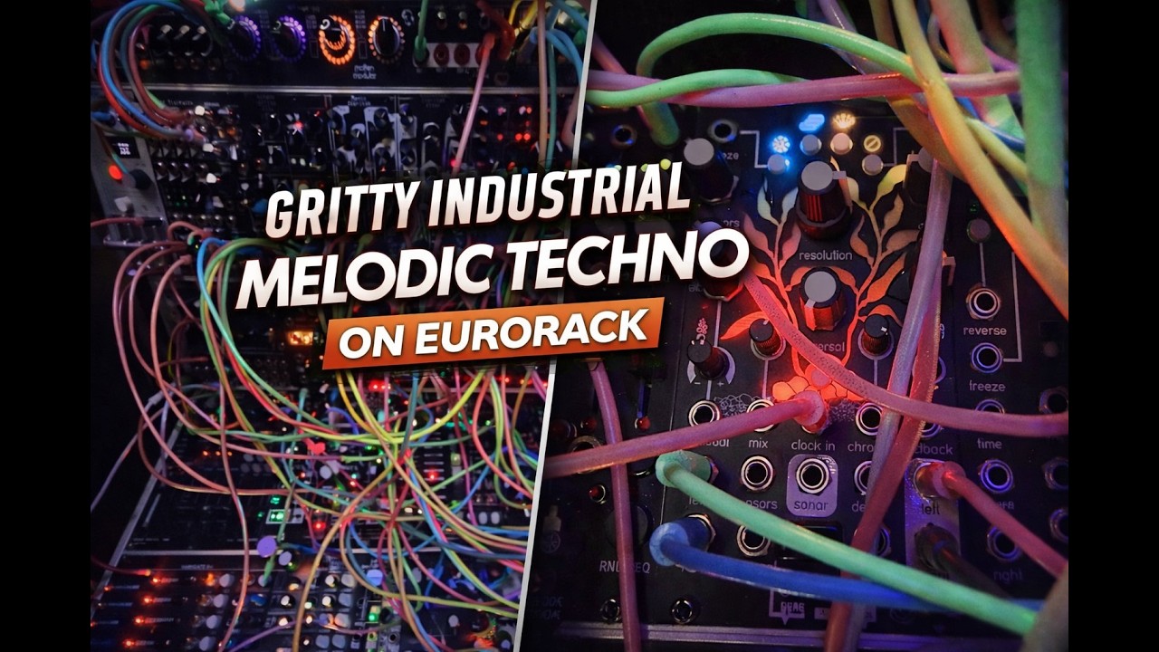 Gritty Industrial Melodic Techno on Eurorack / Improvising while I record live