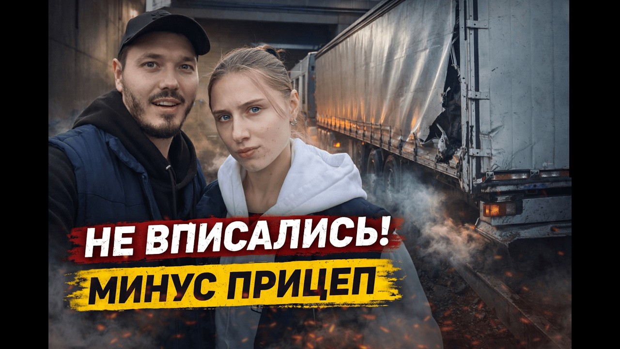 Не вписались в узкую рампу… Повредили прицеп?