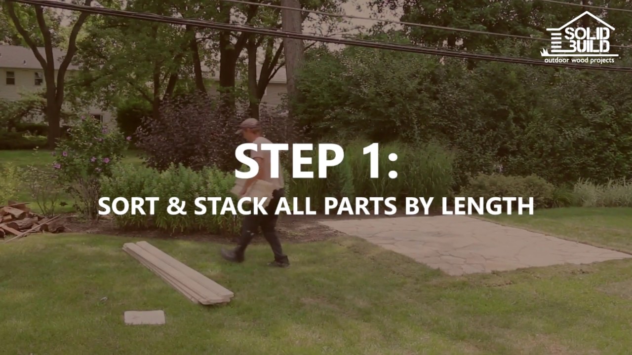 Solid Build Shed Assembly Preparation - Sorting Parts
