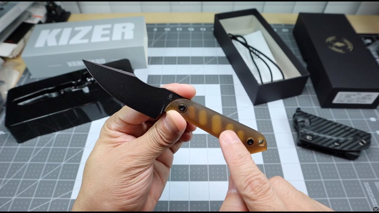 Kizer Harpoon Mini 3V Blade PEI Handle