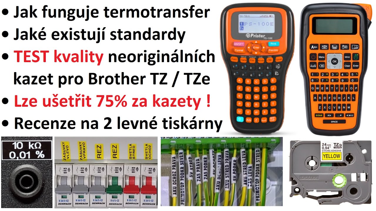 Tiskárny na štítky a bužírky pro domácnost i průmysl