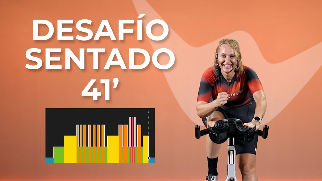 Clase completa ciclo indoor quema calorías sentado en 41 minutos