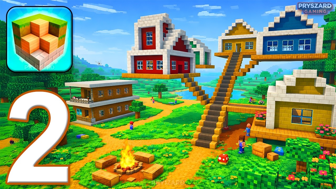 Block Craft 3D - Gameplay Walkthrough Part 2 - 2 New Buildings (iOS, Android)