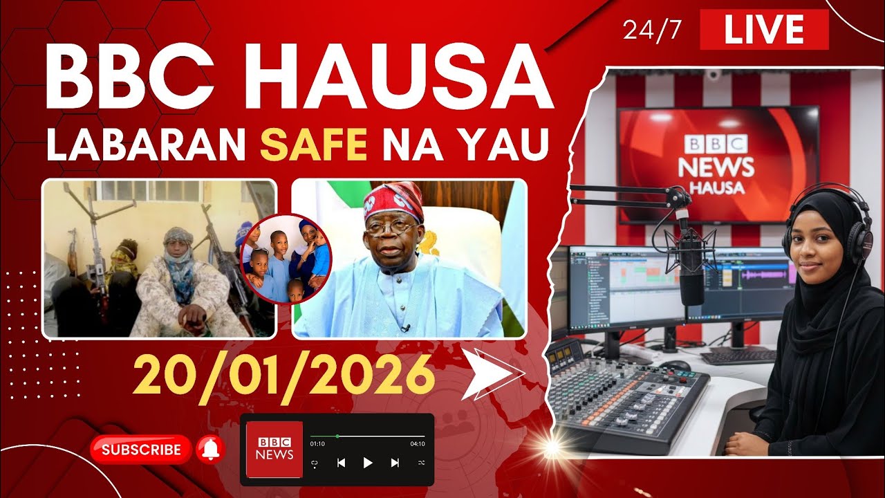 BBC Hausa Labaran yau na safe 20-01-2026 