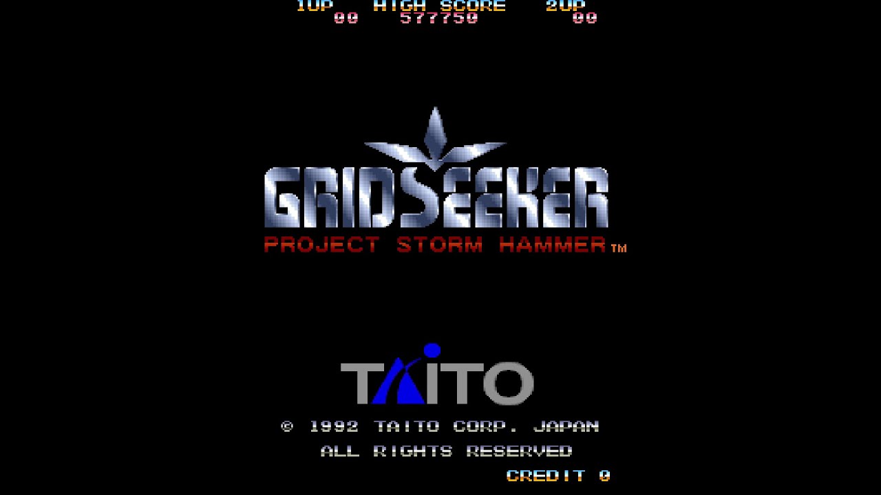 Grid Seeker: Project Storm Hammer (グリッドシーカー). [Arcade - Taito]. (1992). AH-64F. ALL. 60Fps.