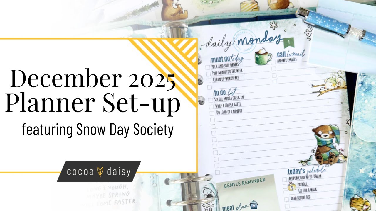Планировщик на декабрь с коллекцией Snow Day Society