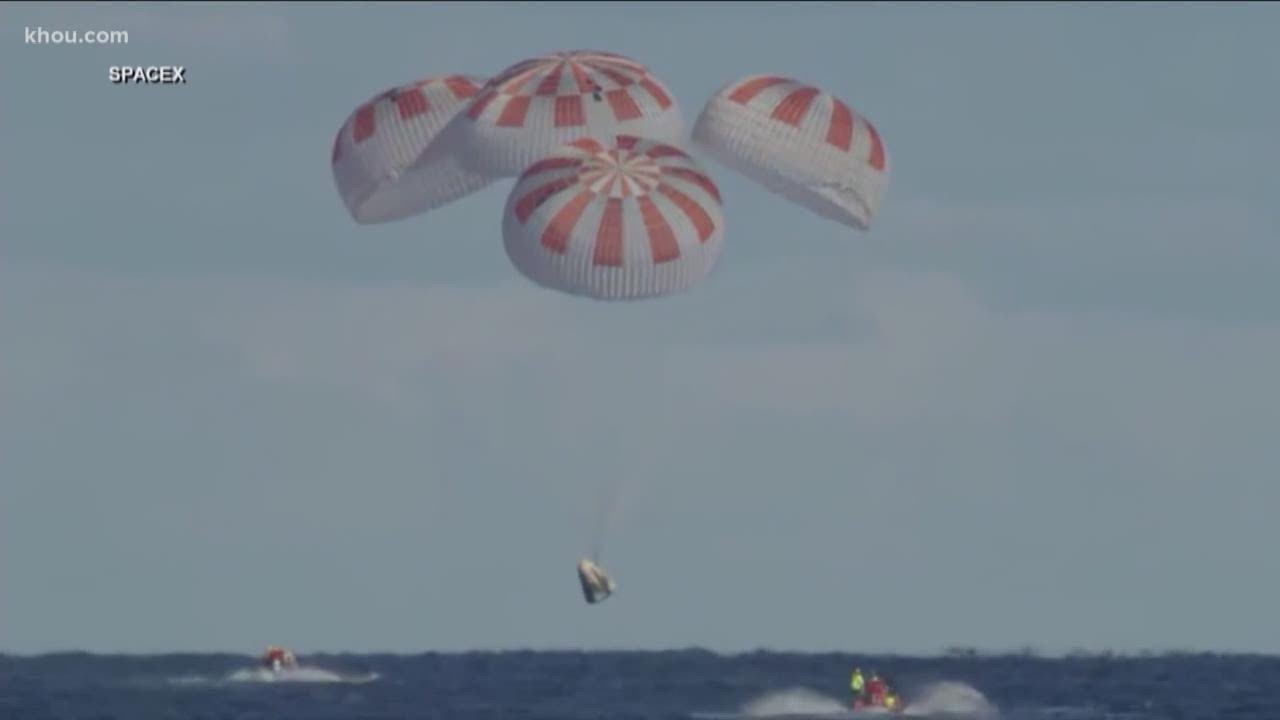 NASA astronauts on SpaceX Crew Dragon make historic splashdown in Gulf of Mexico