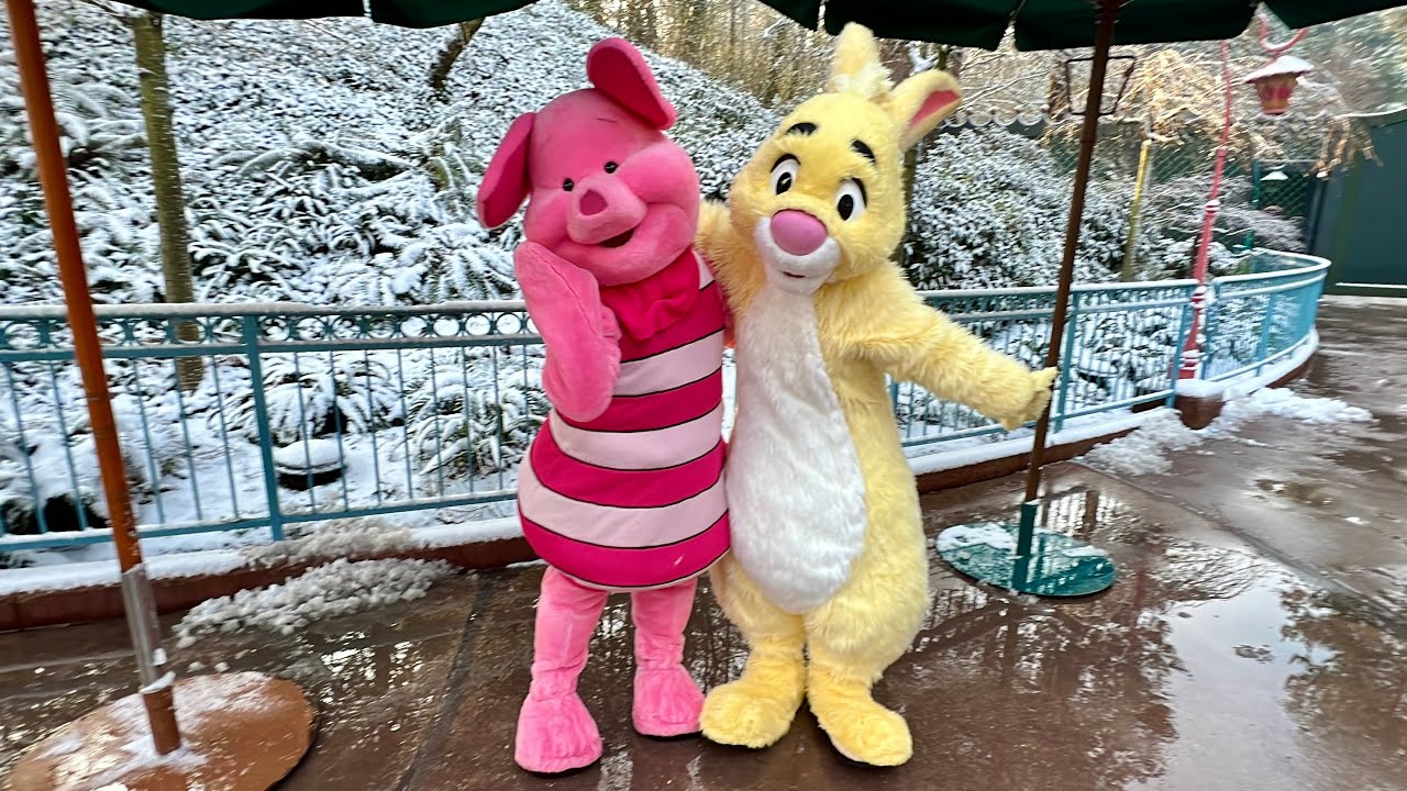 Piglet & Rabbit Meet & Greet with Snow at Disneyland Paris (Plus Tigger & Eeyore Cameos) Winter 2024