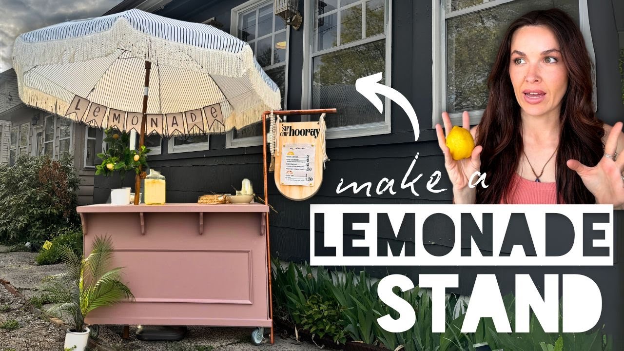 The Ultimate DIY Lemonade Stand 🍋 diy treat cart [foldable + rolling]
