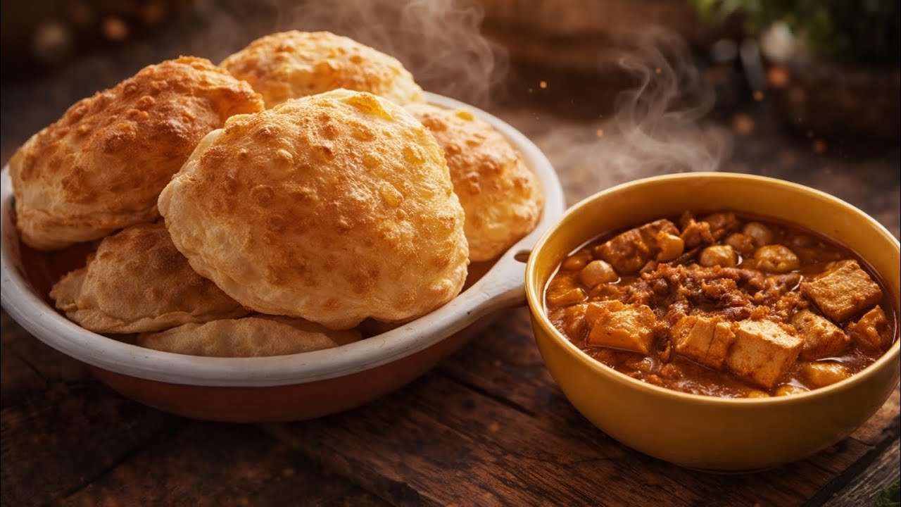 ইফতারের জন্য স্পেশাল লুচি মাংস। মাত্র তিন কাপ ময়দা আর গুঁড়ো দুধ দিয়ে এটা তৈরি হয়। 