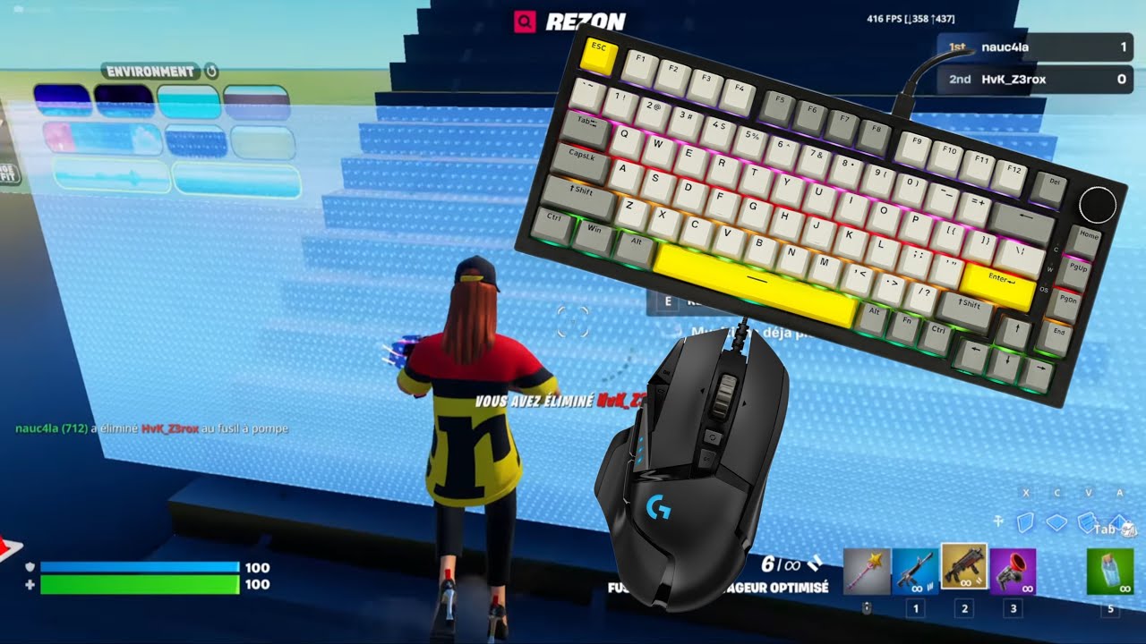 Asmr keyboard ajazz AK820😴😴🥱(1v1 map)