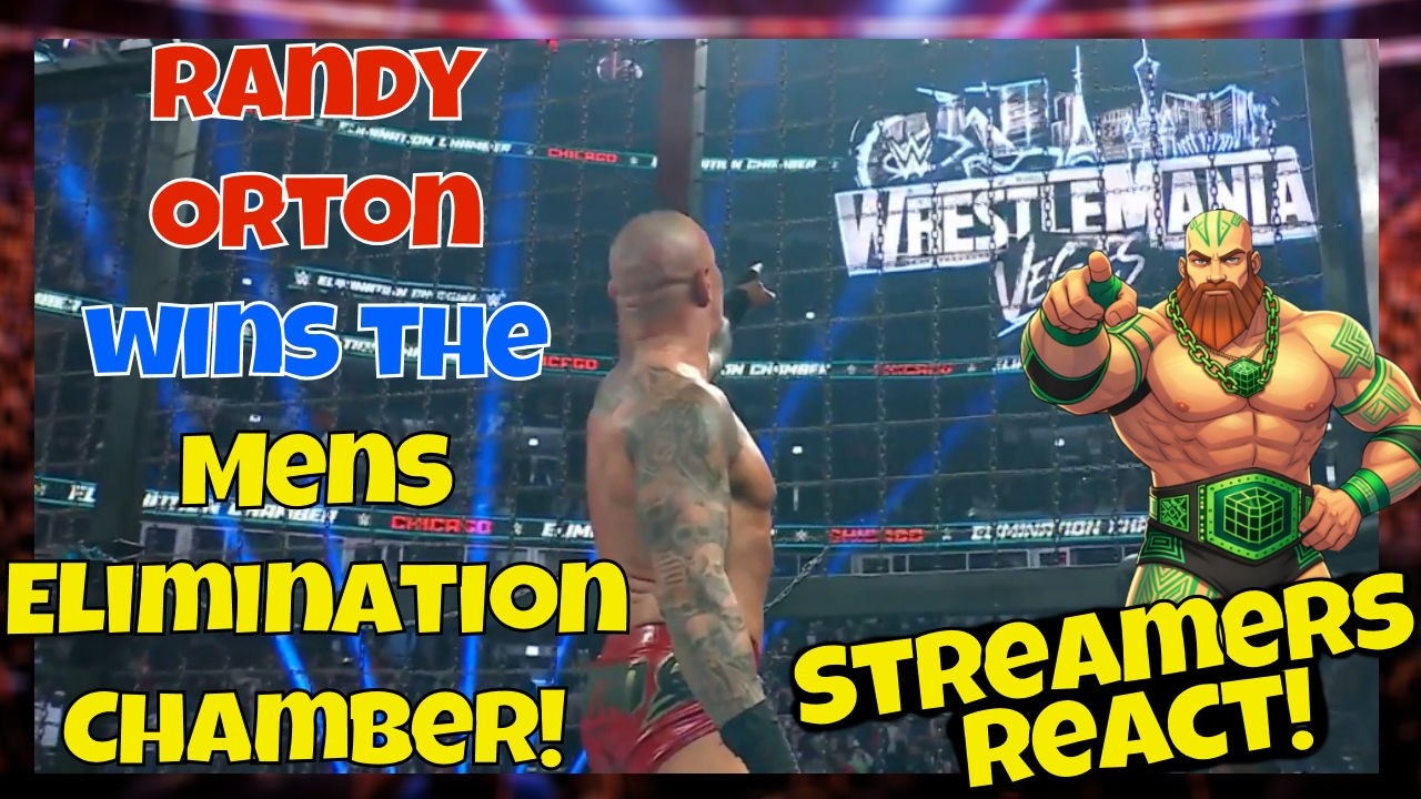 Streamers React! Randy Orton wins the Elimination Chamber!! #wwe #sethrollins #wrestling