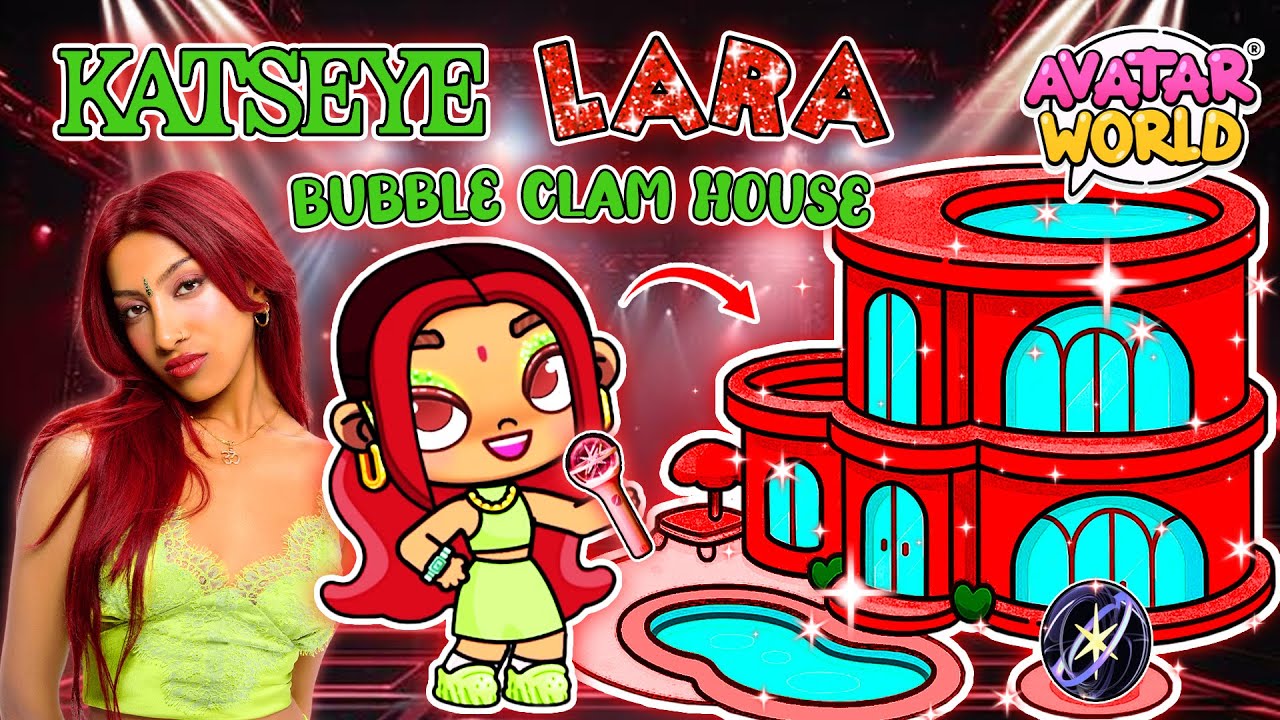Katseye LARA House Design in Avatar World 🤎🩷 BUBBLE CLAM House Cute & Aesthetic Room Tour! | Pazu