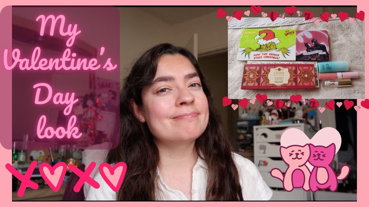 My Valentine's Day look💗 Shopping my makeup stash