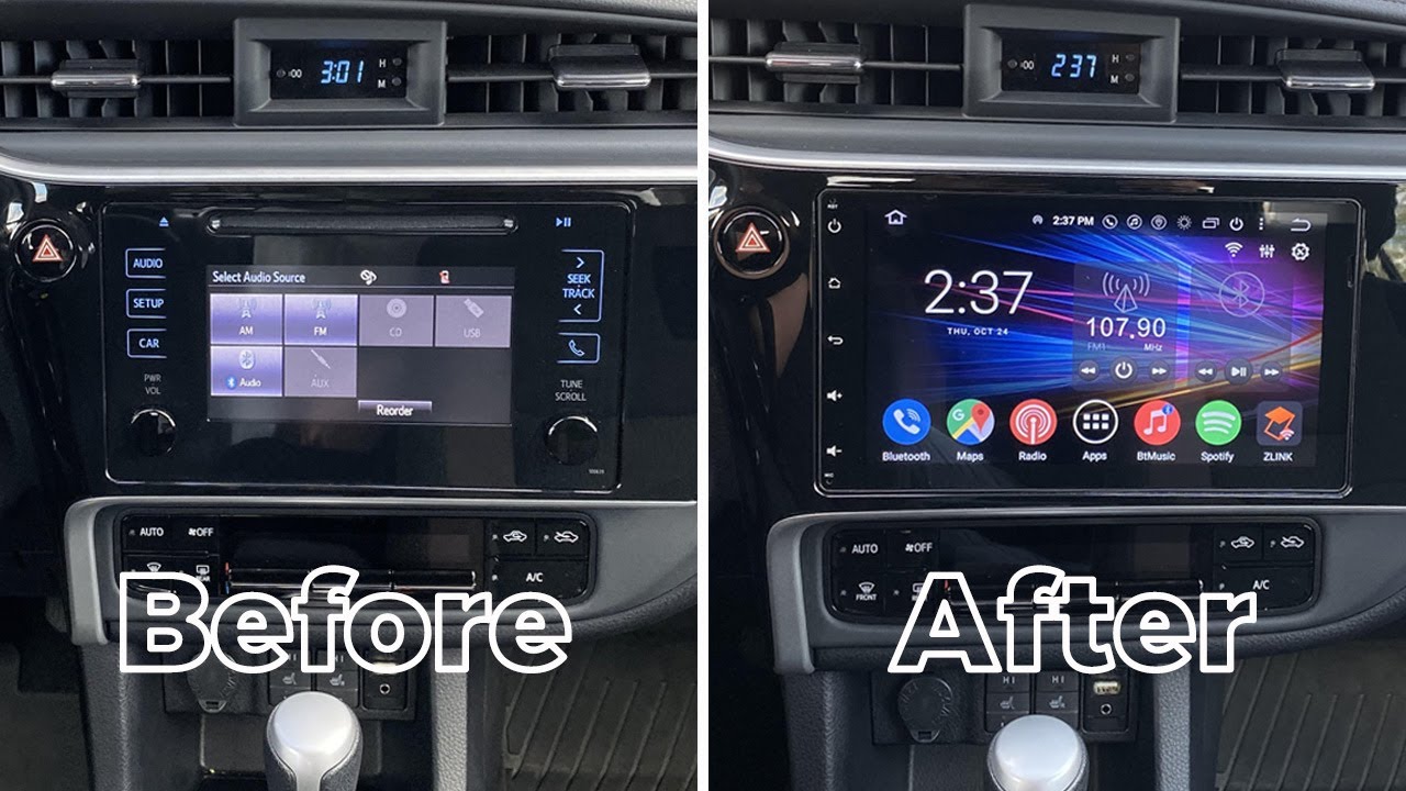 Toyota Corolla 2017-2019 Android Wireless CarPlay 9'' стереосистема от GTA Car Kits