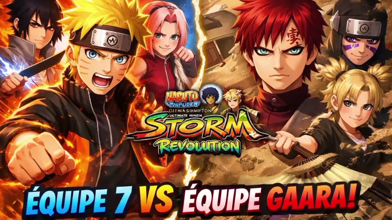 ÉQUIPE 7 CONTRE GAARA ! Combat Légendaire – Naruto Storm Revolution