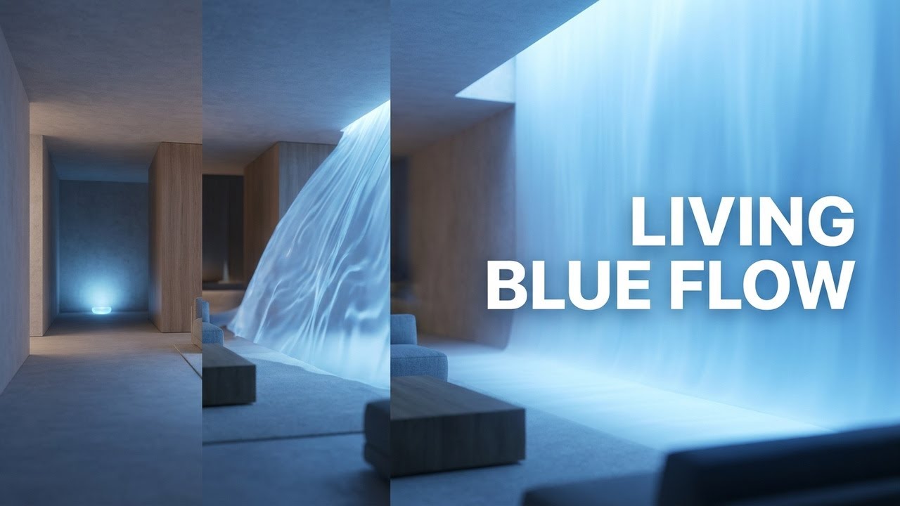 Pure Blue Screen | 6 Hours of Gentle Blue Flow & Living Ambient Light