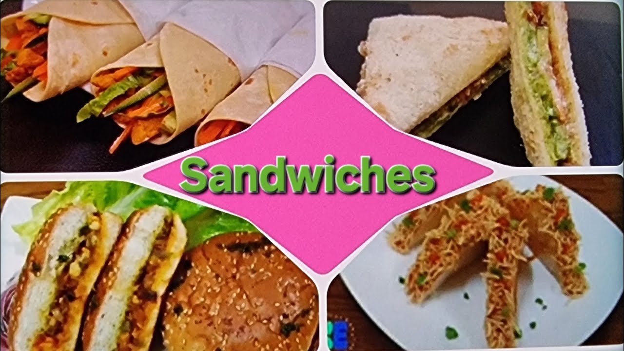 4 types of sandwiches | Sandwich recipes | CookwithRubeena 
