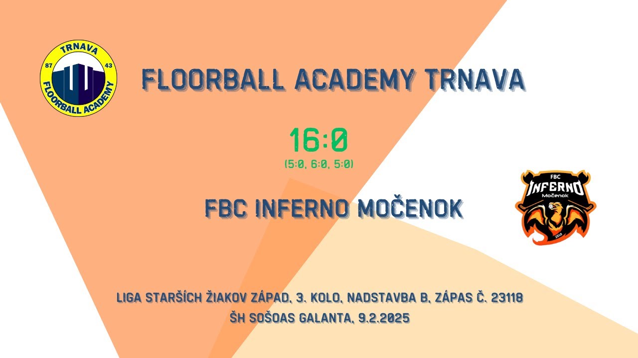 F.A.T. vs FBC Inferno Močenok 16:0 (9.2.2025)