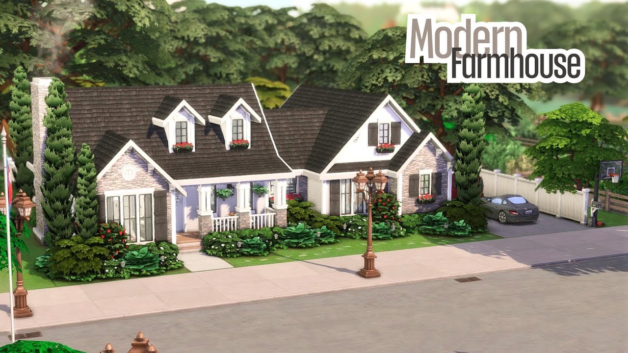 Современный фермерский дом 🌼Быстрая постройка в The Sims 4