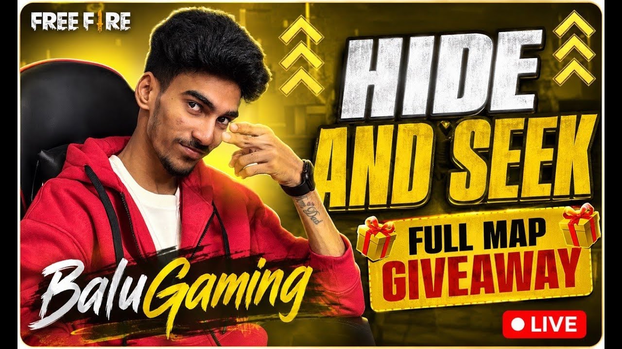hide & seek with subscribers 😱 Free fire live in telugu @Balugaming #freefire #gaming #giveaway