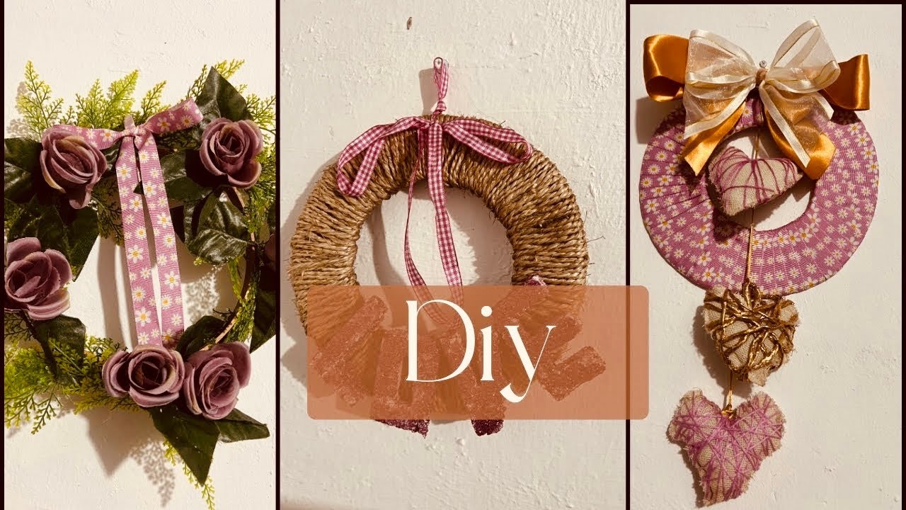 Manualidades fáciles,coronas de san Valentín 