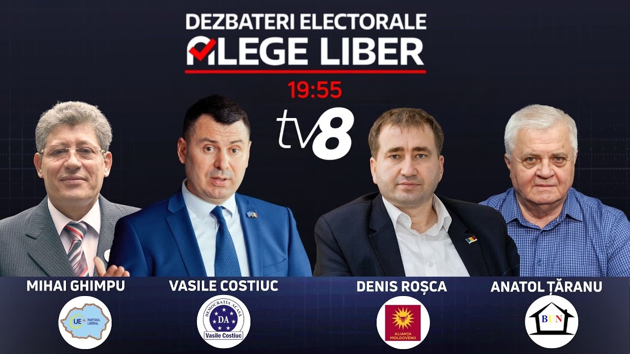 Dezbateri TV8 - ALEGE LIBER:  PL, PDA,  Alianța Moldovenii, BUN /18.09.2025