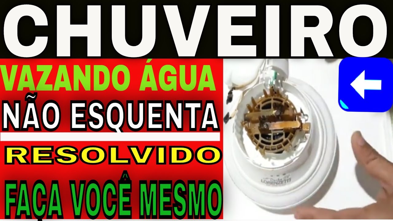 Chuveiro vazando por cima nao esquenta