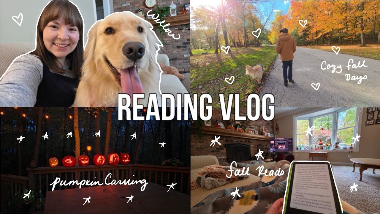 Fall Reading 🍂 | Reading, Gardening & Pumpkin Carving | November Reading Vlog - 2025