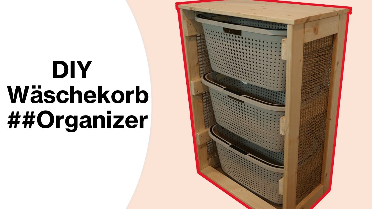 DIY Wäschekorb Organizer mit Jute | Selber bauen