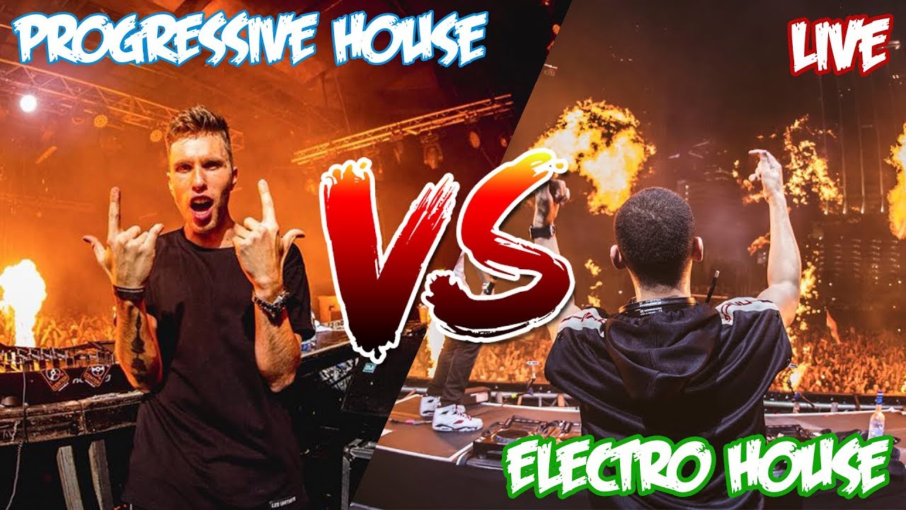 Progressive House VS Electro House [ LIVE DUO MIX ]