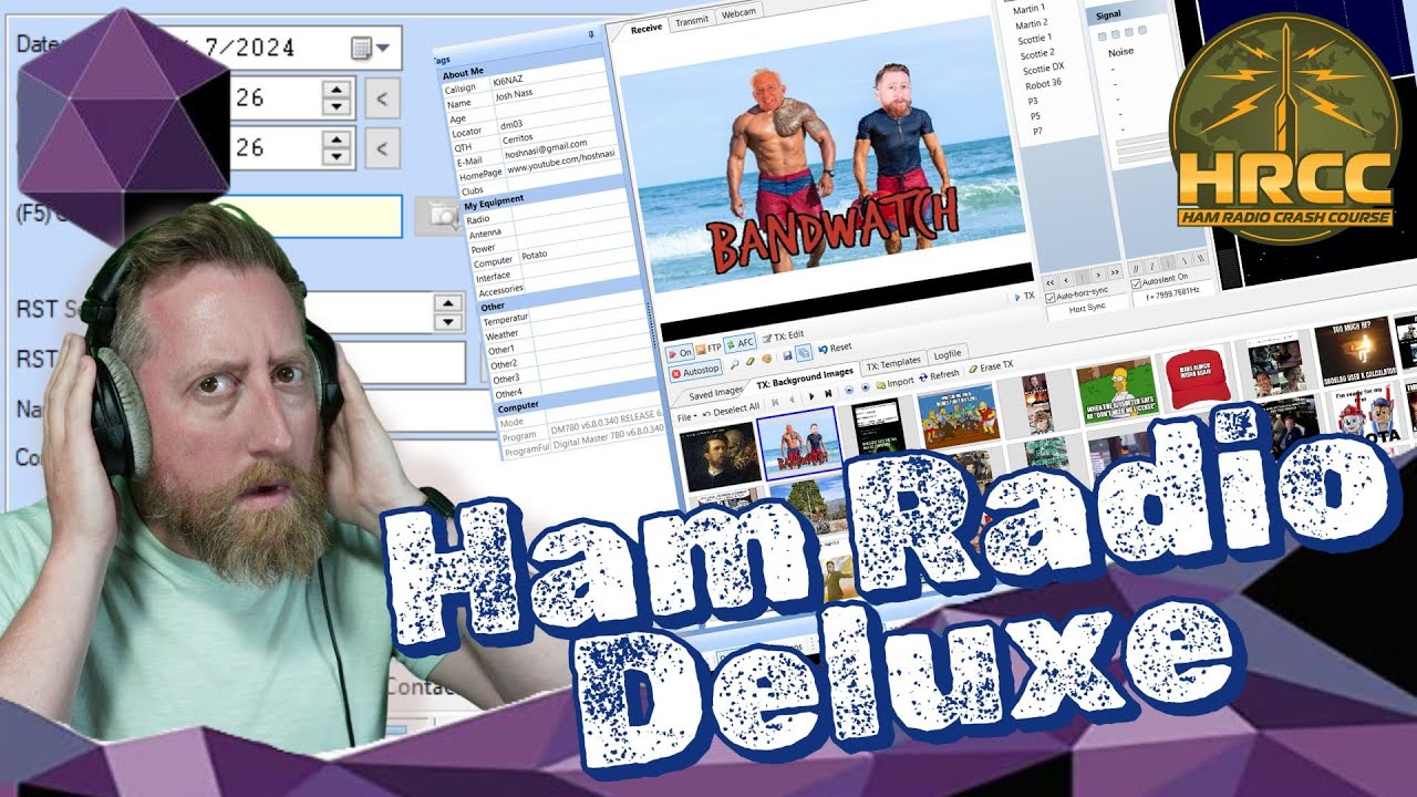 Ham Radio Deluxe, Setup, Use (SSTV Webcam, Digital Modes)