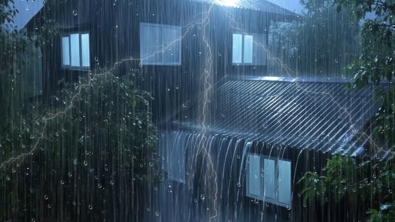 Powerful Storm Rain 🌧️ | Sleep, Study & Unwind