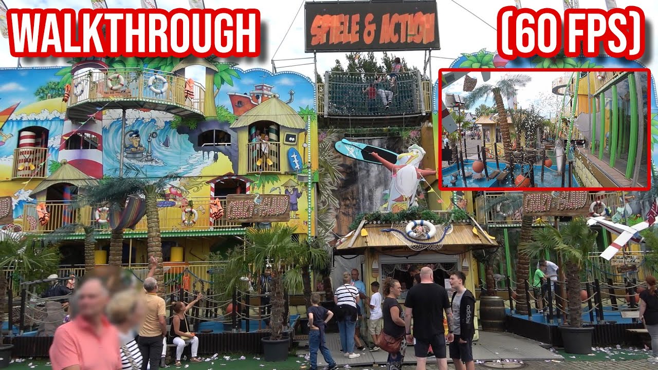 Crazy Island (Schneider) - Walkthrough/Onwalk [POV | 60 fps] - Rheinkirmes 2023 in Düsseldorf