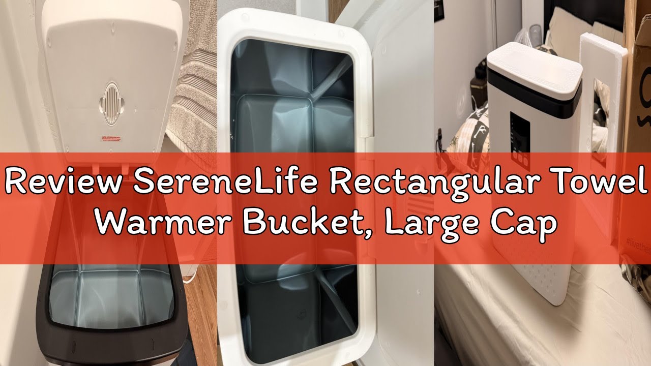 Review SereneLife Rectangular Towel Warmer Bucket, Large Capacity Blanket and Towel Warmer for Bathr