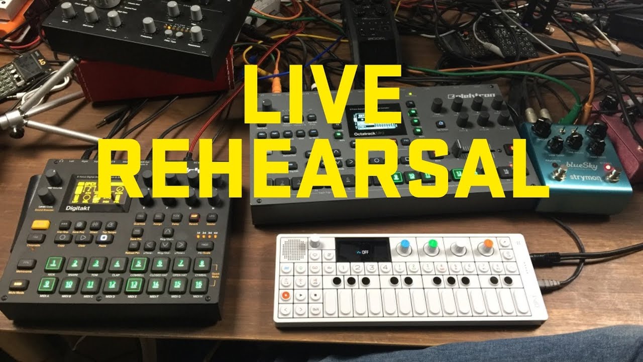 Live Rehearsal with Octatrack Digitakt OP-1 Heat Blue Sky
