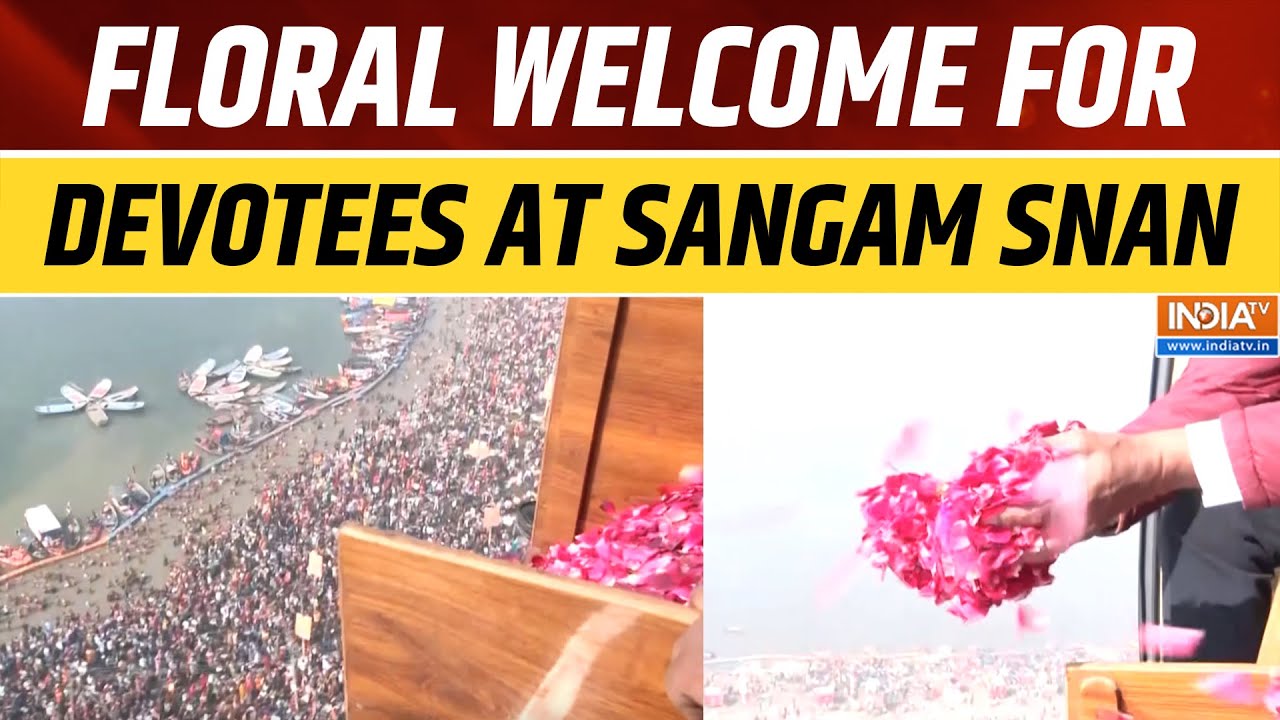 Mauni Amavasya at Magh Mela 2026: Flower Petals Rain on Devotees at Sangam | Uttar Pradesh