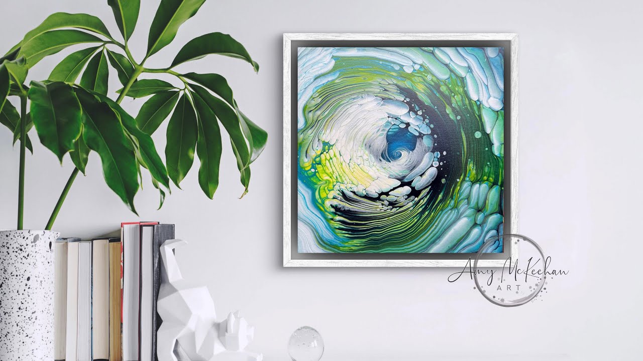 #60 Blue Green Cloud Pour #fluidart #painting #cloudpour #arttutorial #fluidartco #acrylicpainting