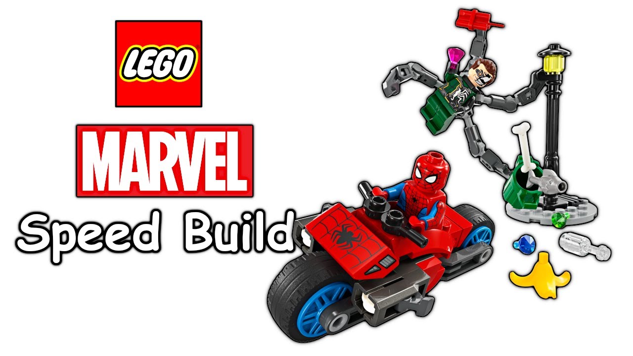 LEGO Motorcycle Chase: Spider-Man vs. Doc Ock  - Speed Build! | Set 76275