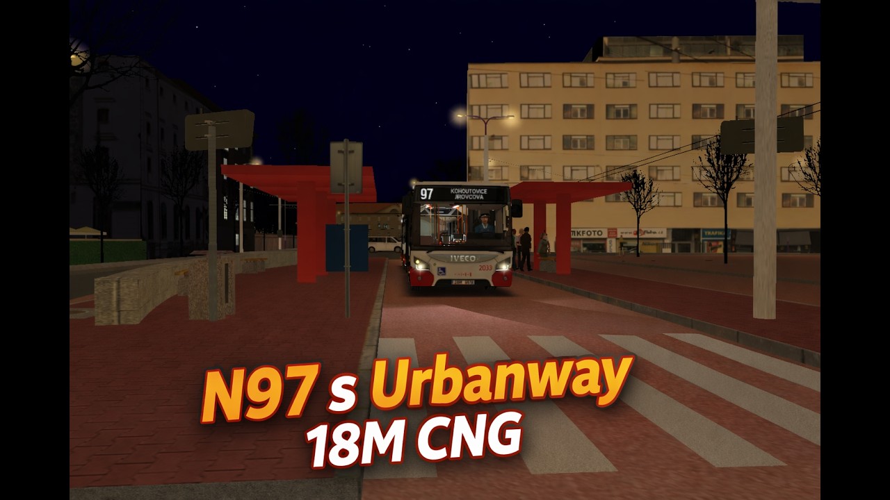 Omsi 2 l Linka N97 Brno l S Urbanway 18M CNG (Omlouvám se za obraz :( Omsi natáčím poprvé)
