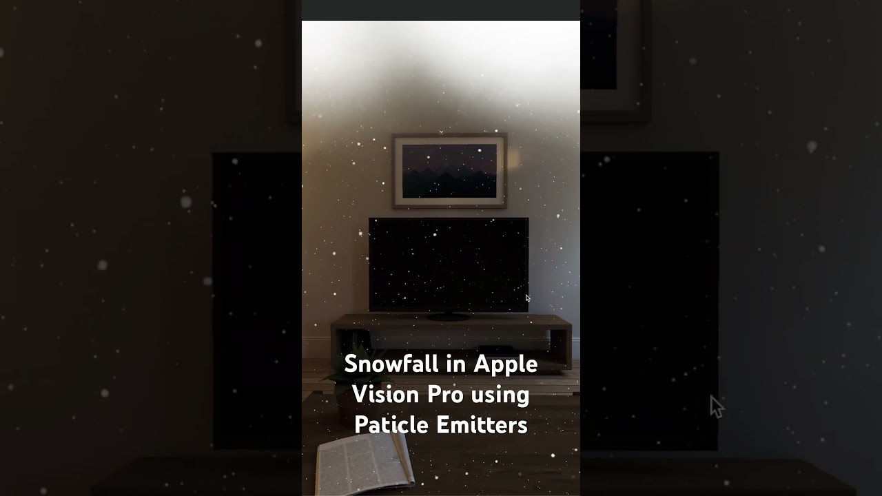 Snowfall in Apple Vision Pro using Particle Emitters 