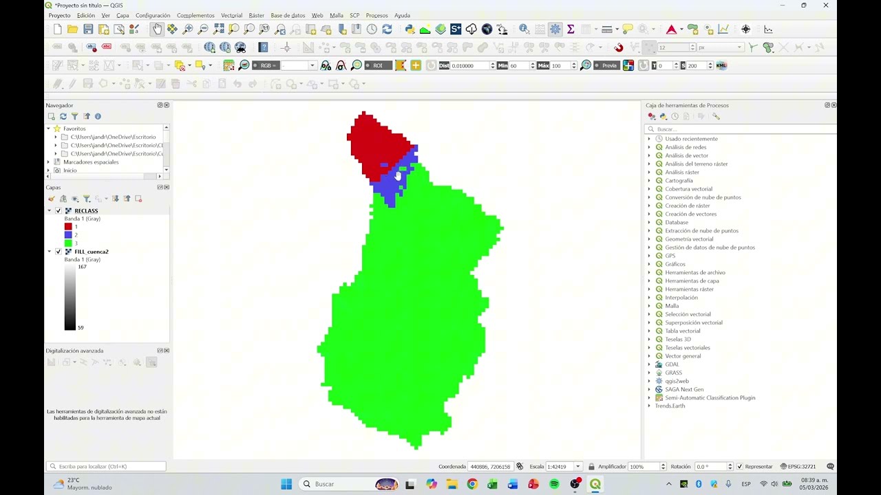 Reclasificación de un Raster utilizando Calculadora Raster en QGIS