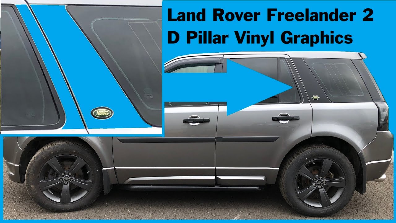 Land Rover Freelander 2 / LR2  side "C pillar" floating roof vinyl graphics - Demo & Fitting