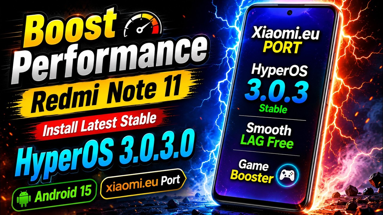 Install Stable HyperOS 3.0.3 Android 15 ON Redmi Note 11 Smooth