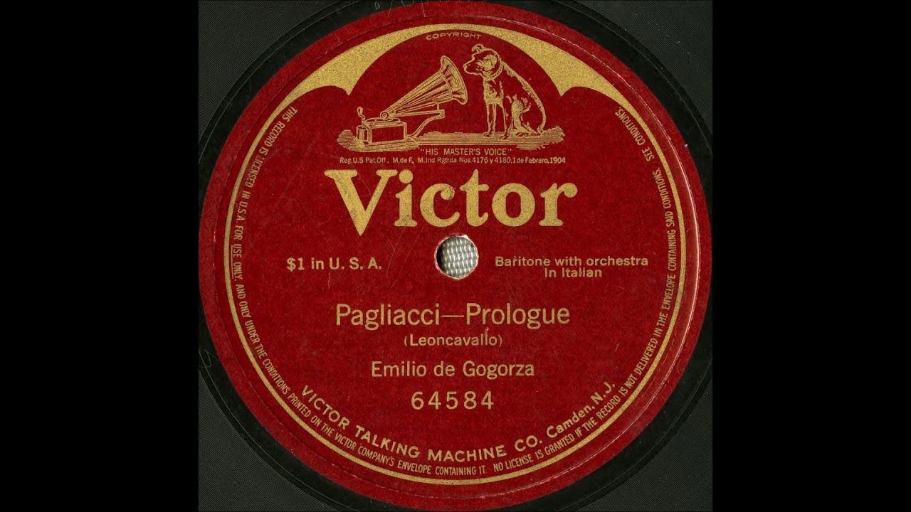 Emilio De Gogorza - I Pagliacci : Prologo : Si puo? (Leoncavallo)