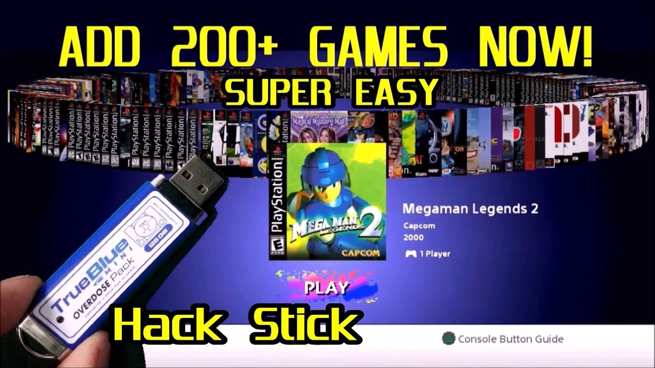 Add 200+ GAMES NOW to your PlayStation Classic with True Blue Mini Overdose Hack Stick. Super Easy!