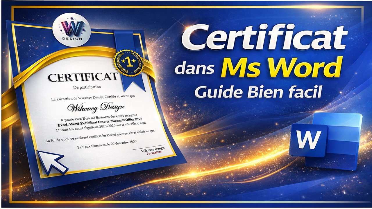 Certificat dans Ms Word