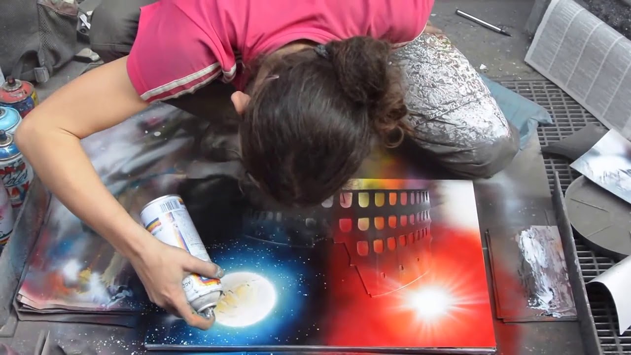 really cool spray painting at the street 6