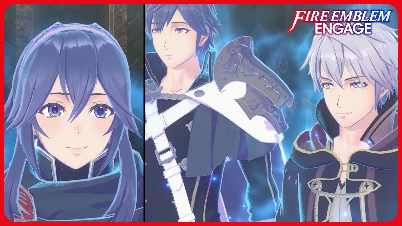 Lucina vs Chrom and Robin unique battle dialogue & reunion - Fire Emblem Engage DLC