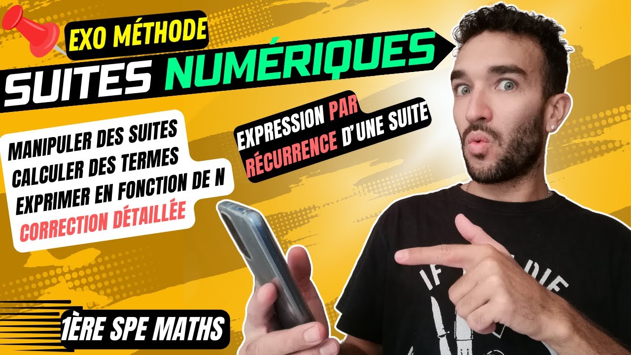 [1ère SPE MATHS] SUITES NUMÉRIQUES / EXPRIMER DES TERMES / EXPRESSION PAR RÉCURRENCE / EXO MÉTHODE